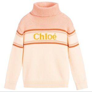 Chloé

Girls Pink Turtle Neck Logo Sweater